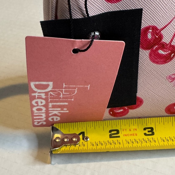 Cherry Print Tan Shoulder Bag - Picture 6 of 7